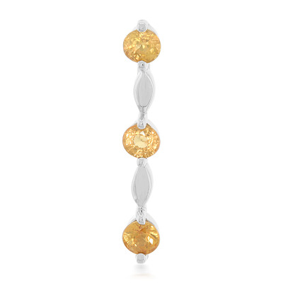 Ciondolo in argento con Zaffiro Arancione