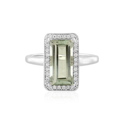 Anello in argento con Ametista Verde