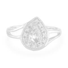 Anello in argento con Zaffiro Bianco