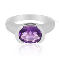 Anello in argento con Ametista Zambiana