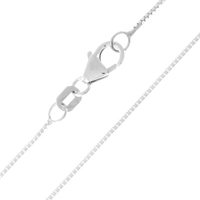 Catenina veneziana in oro bianco - 50 cm - ca. 1,9 g