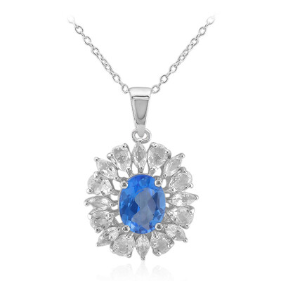Collana in argento con Topazio Blu Indaco