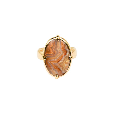 Anello in argento con Agata Lace