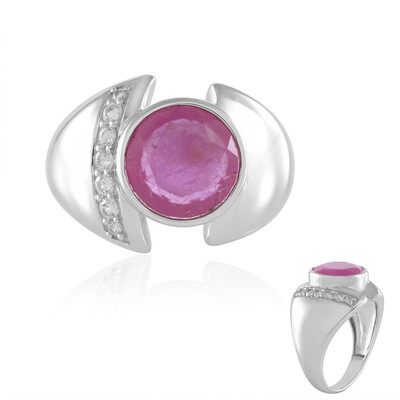 Anello in argento con Zaffiro Rosa del Madagascar (de Melo)