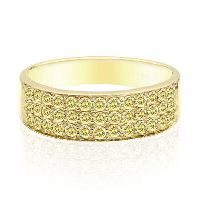 Anello in oro con Diamante Giallo Canarino SI (Annette)