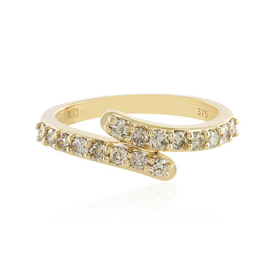 Anello in oro con Diamante Cioccolato I1
