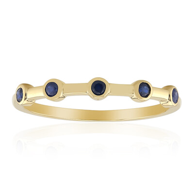 Anello in oro con Zaffiro Blu