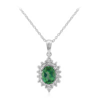 Collana in argento con Topazio Verde Farfalla