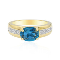 Anello in argento con Topazio Blu Londra