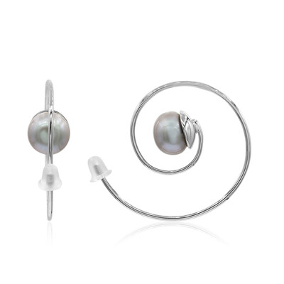 Orecchini in argento con Perla di Acqua Dolce (TPC)