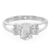 Anello in argento con Petalite