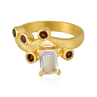 Anello in argento con Quarzo Bianco (MONOSONO COLLECTION)