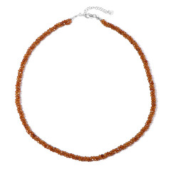Collana in argento con Spessartina