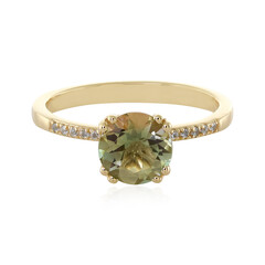 Anello in oro con Pietra del Sole dell'Oregon