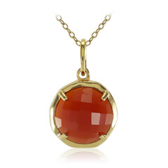 Collana in argento con Onice Rossa