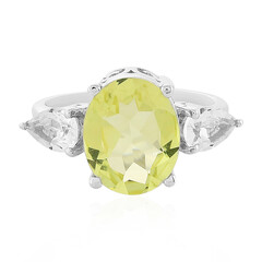 Anello in argento con Quarzo Limone