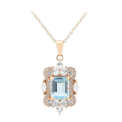 Collana in argento con Topazio Blu Cielo