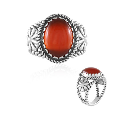 Anello in argento con Onice Rossa (Desert Chic)
