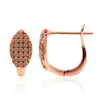 Orecchini in oro con Diamante Rose de France SI1 di Argyle