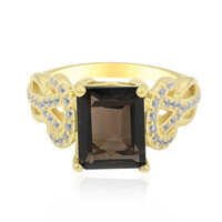 Anello in argento con Quarzo Fumè