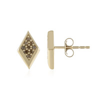Orecchini in oro con Diamante Cioccolato I2