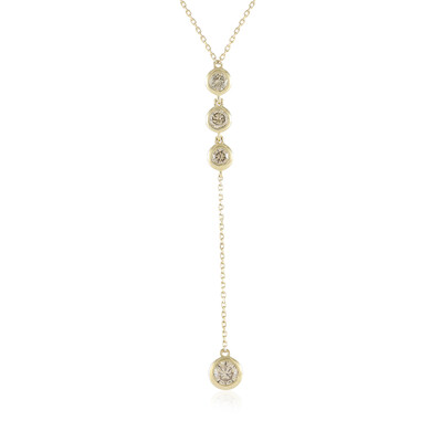 Collana in oro con Diamante Champagne I2 (de Melo)