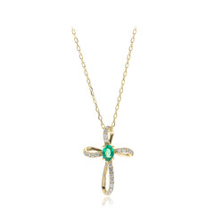 Collana in oro con Smeraldo Zambia (CIRARI)