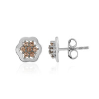 Orecchini in argento con Zircone Cognac