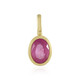 Ciondolo in argento con Zaffiro Rosa del Madagascar