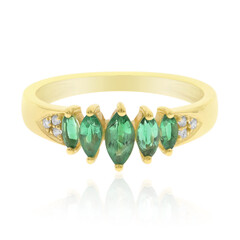 Anello in oro con Smeraldo Zambia AAA