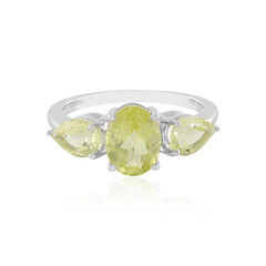 Anello in argento con Quarzo Limone