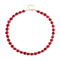 Collana in argento con Quarzo Fucsia