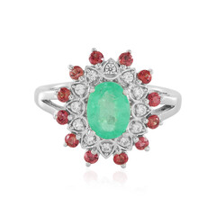 Anello in argento con Smeraldo Russo