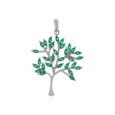 Ciondolo in argento con Onice Verde