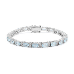 Bracciale in argento con Topazio Blu Cielo
