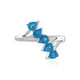 Anello in argento con Apatite Blu Neon
