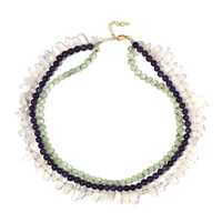 Collana in argento con Prehnite