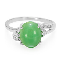 Anello in argento con Crisoprasio Imperiale