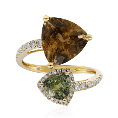 Anello in oro con Tormalina Neon del Congo (CIRARI)