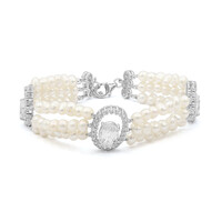 Bracciale in argento con Topazio Bianco