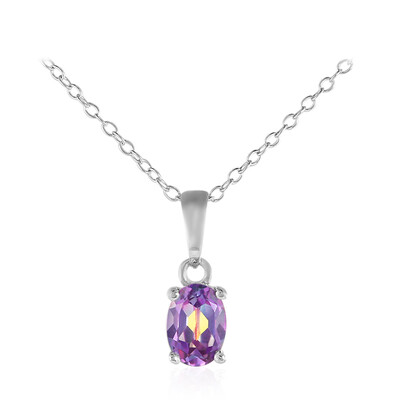 Collana in argento con Topazio Mistico Mirtillo