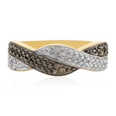 Anello in argento con Diamante Champagne I3