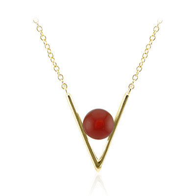Collana in argento con Agata Rossa