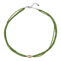 Collana in argento con Perla d'Acqua Dolce Color Crema