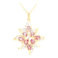 Collana in oro con Zaffiro Padparadscha (non riscaldato) (AMAYANI)