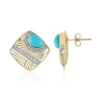 Orecchini in oro con Turchese Sleeping Beauty (Ornaments by de Melo)
