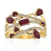 Anello in oro con Rubino Mozambico AAA (CIRARI)