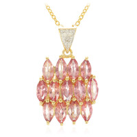 Collana in oro con Zaffiro Padparadscha (non riscaldato) (AMAYANI)