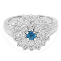 Anello in argento con Apatite Blu Royal