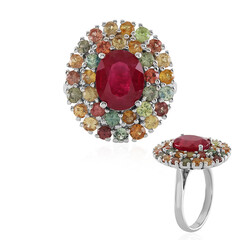 Anello in argento con Rubino del Madagascar